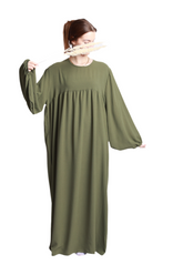 Ballonärmel Jazz Armee Grün