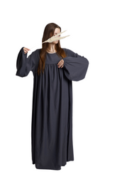 Ballonärmel Medina – Seide-Look - Dark grey