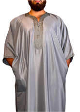 Marokkanische Qamis - Grey Schimmer