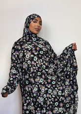 Gebets Set Jersey mit Rock Blumen Muster Blau