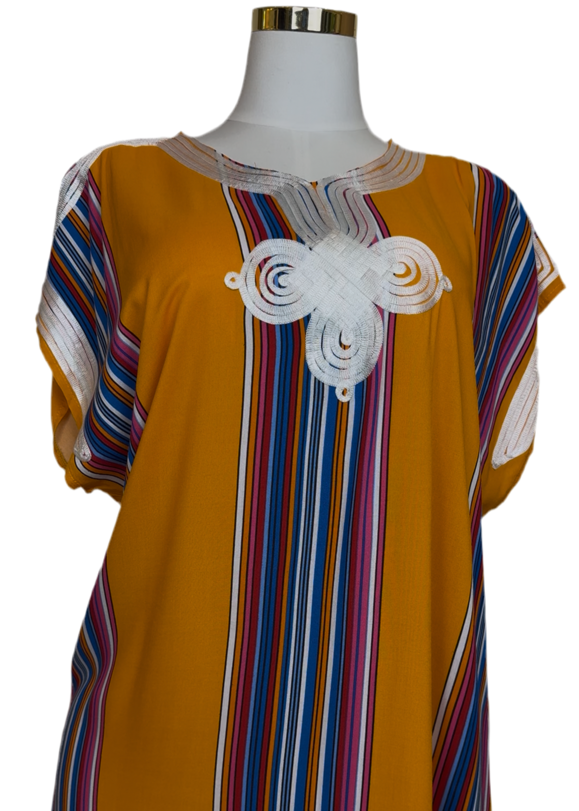 Marokkanische Gandoura Kleid Gelb