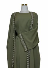 Diamond Abaya Lime Pistachio Grün