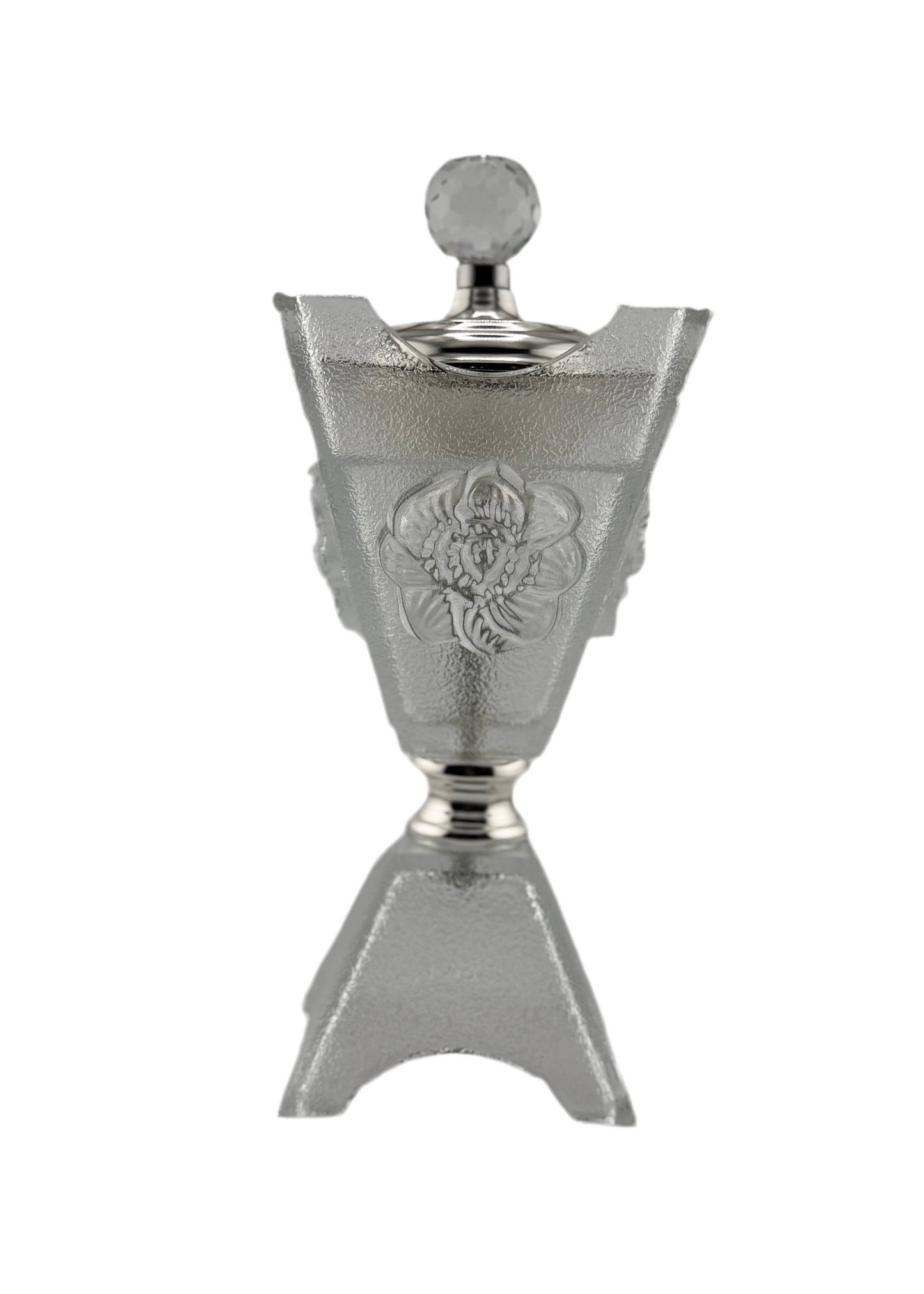 Räucherbehälter aus Glas - Silber