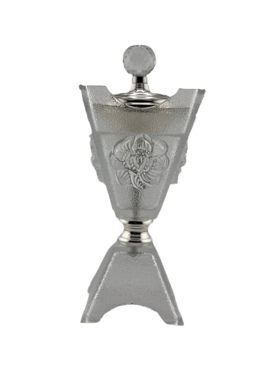 Räucherbehälter aus Glas - Silber