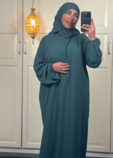 Maxikleid Einteilige Abaya mit integriertem Hijab Gebetskleid