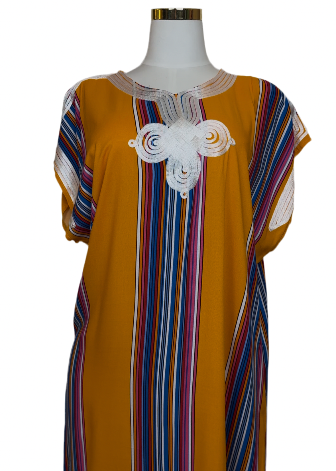 Marokkanische Gandoura Kleid Gelb