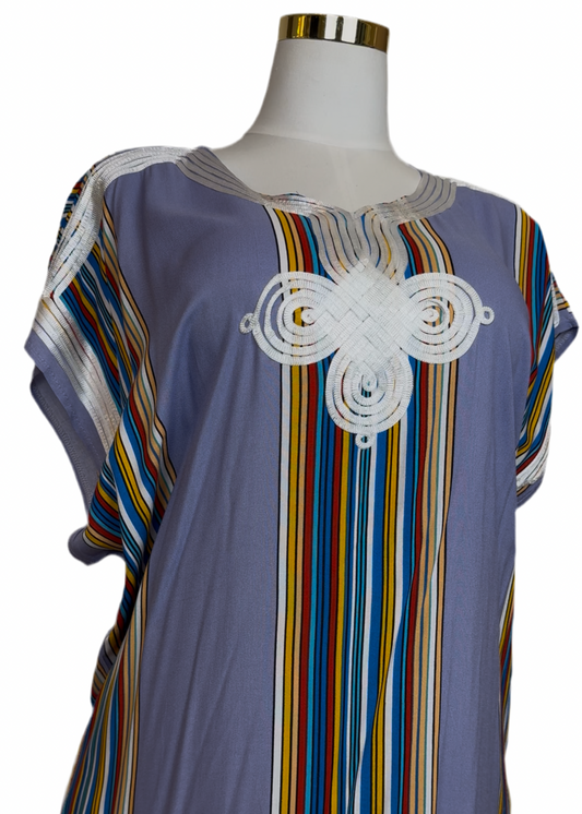 Marokkanische Gandoura Flieder