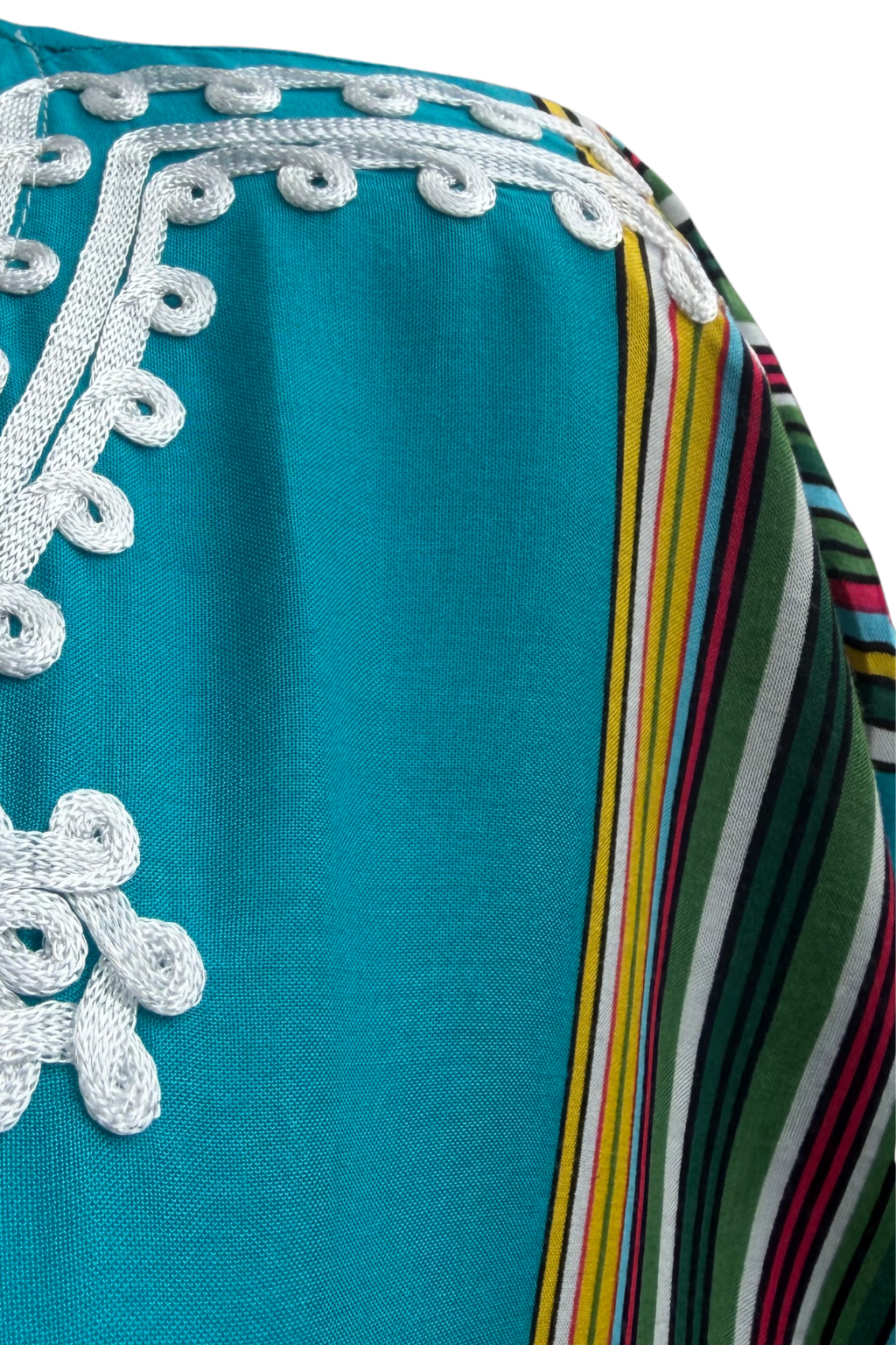 Premium Gandoura Kleid Damen Kaftan Sommerkleid Oversize Herzstickerei